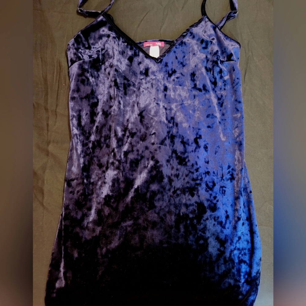 ixia slip velvet blue dress large